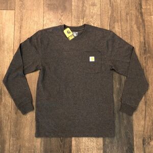 Carhartt Long Sleeve T Shirt Mens Size Small Gray Pocket Texas New With Tags